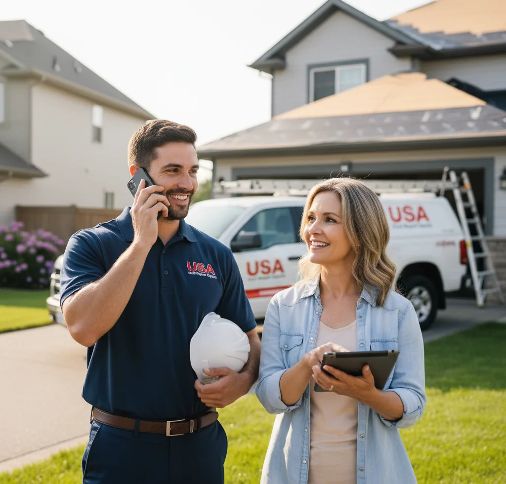 USA Roof Repair Experts customer support in Sibley